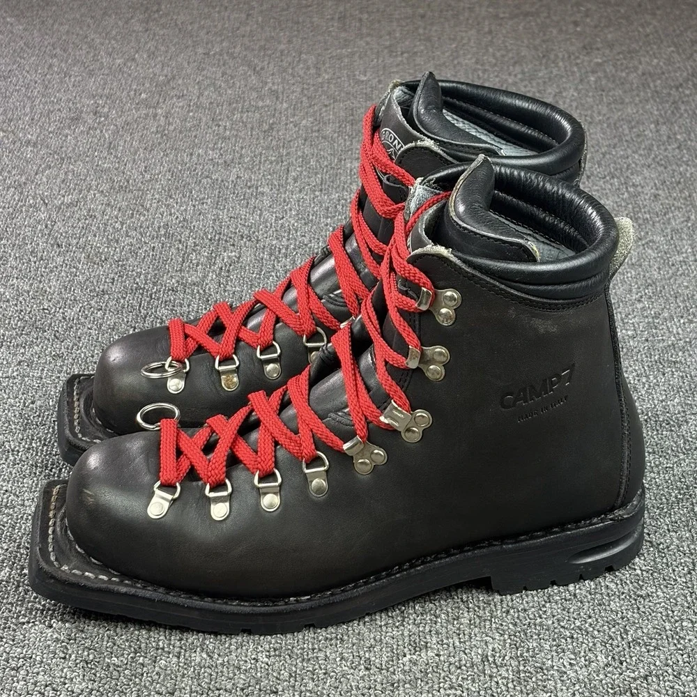 Gronell Camp 7 Italy Leather 75mm Mountaineering Hiking Boots Vibram Mens 9